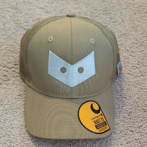 Carhartt Khaki Mesh Back Cap with White Logo
